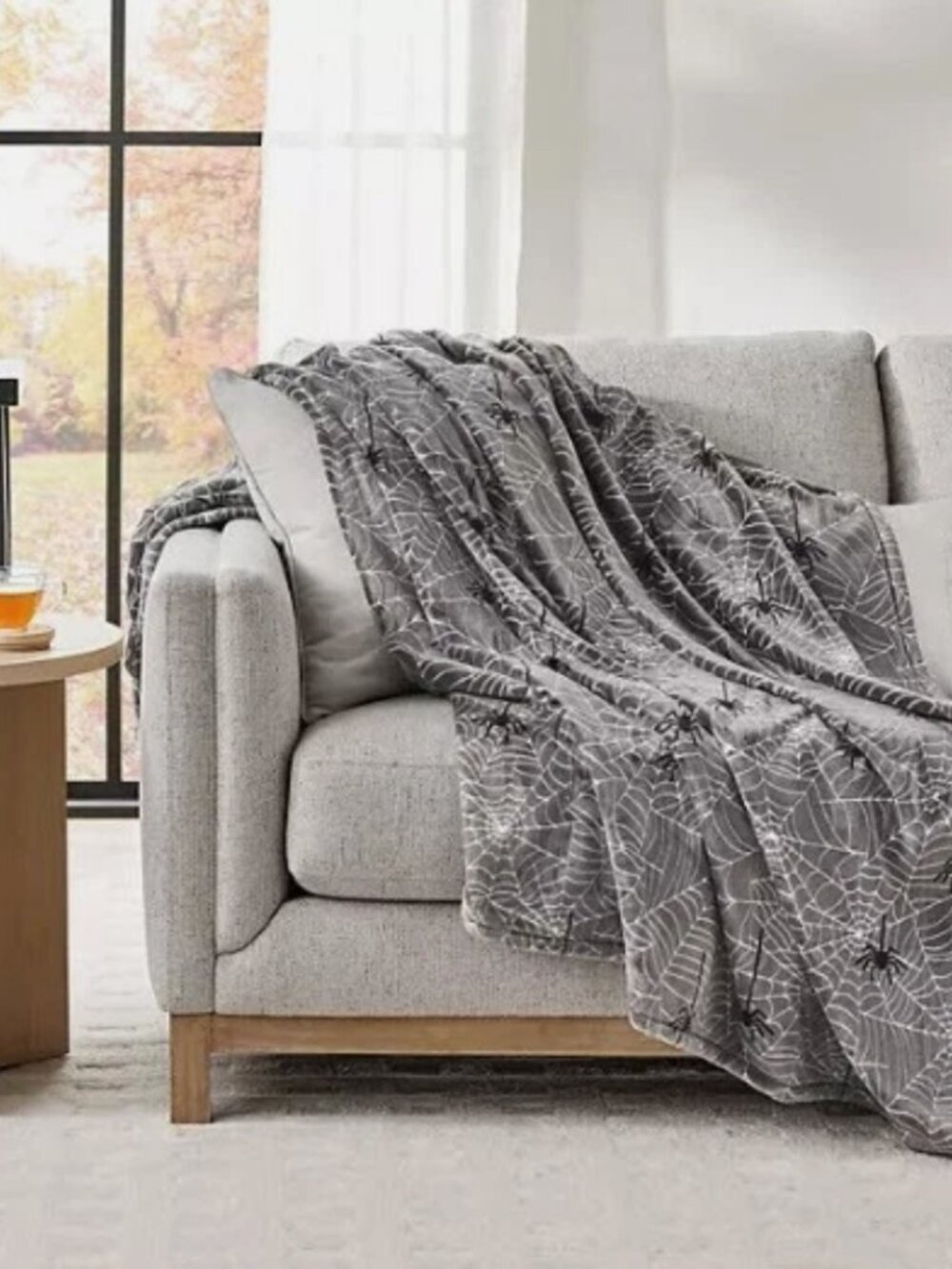 Member's Mark Lounge Halloween Spiderweb Throw Blanket 60" X 70" - NWT!